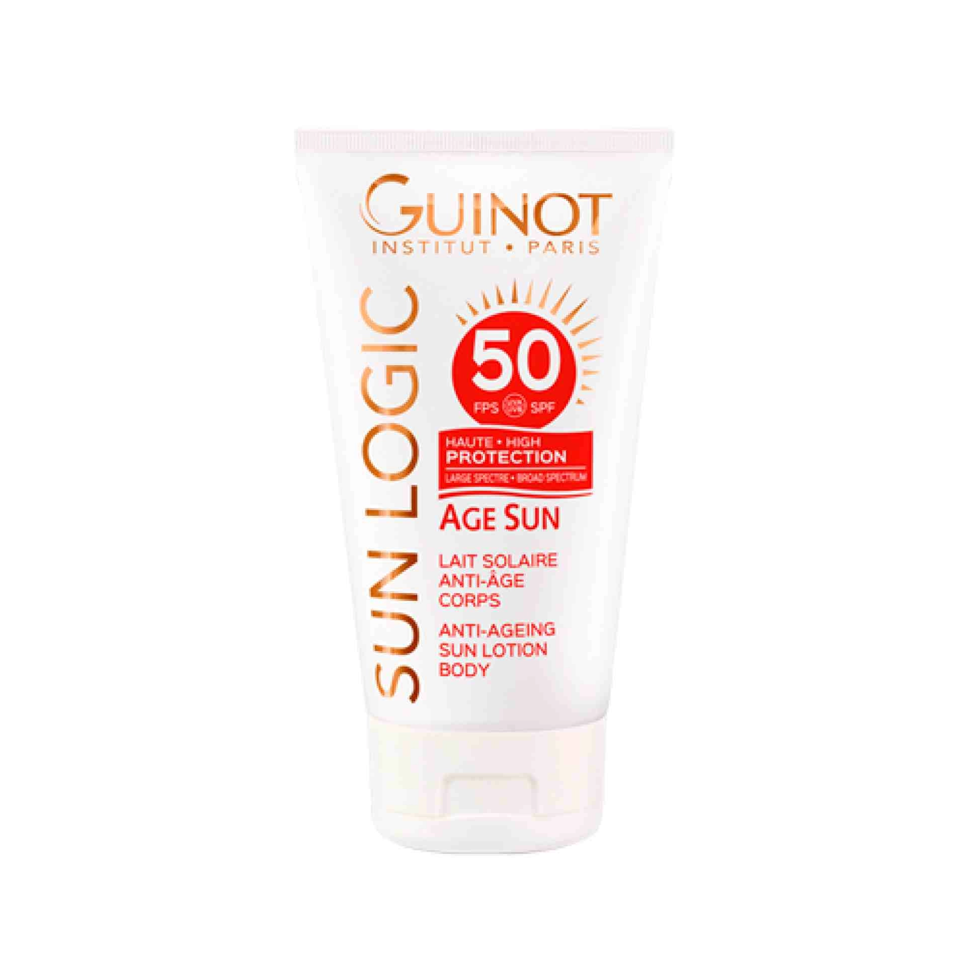 Age Sun Lait Solaire Anti-Âge Corps SPF50 | Leche Solar 150ml - Sun Logic- Guinot ®