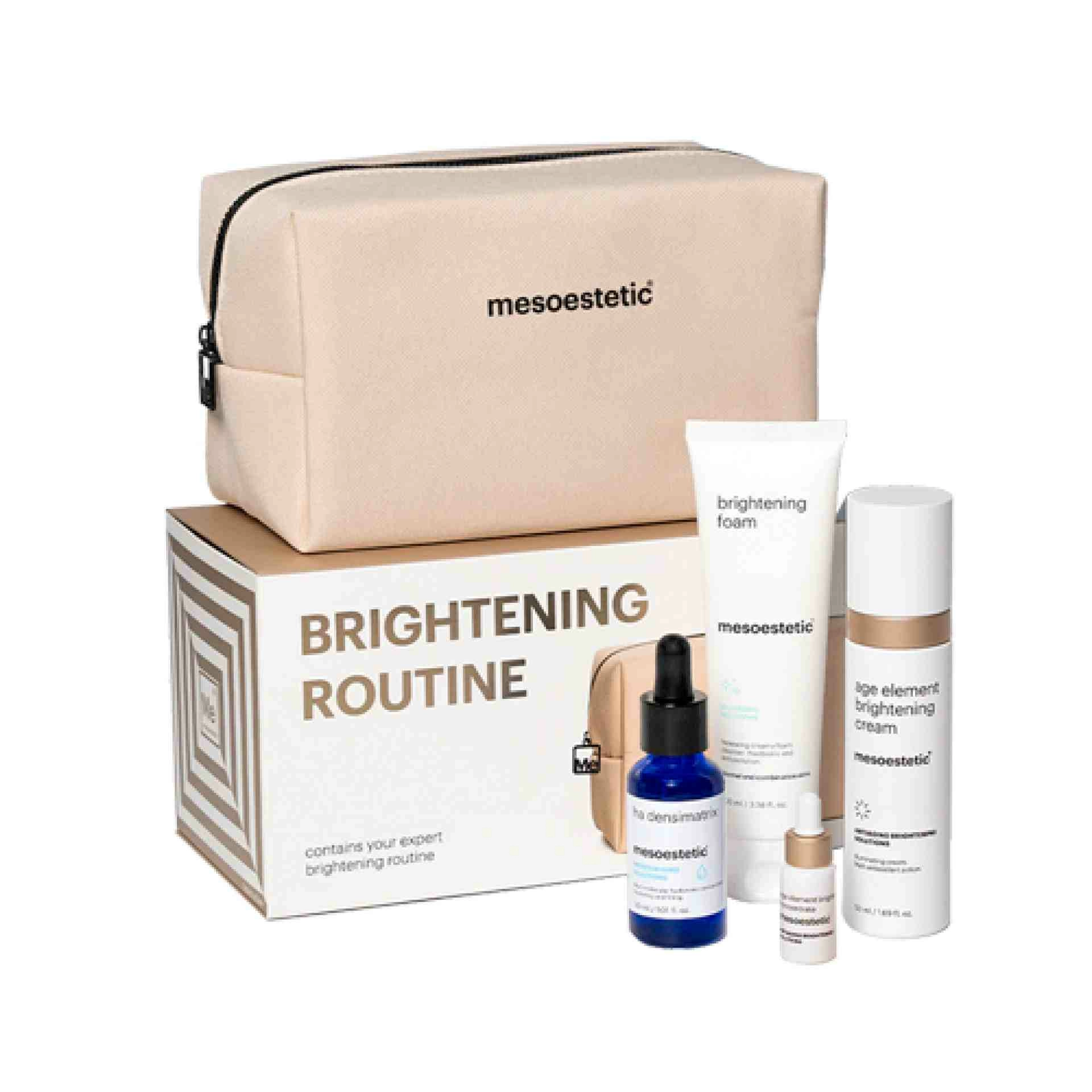 Brightening Routine | Brightening Foam 100ml + HA Densimatrix 30ml + Age Element Brightening Cream 50ml + Age Element Brightening Concentrate 5ml - mesoestetic ®