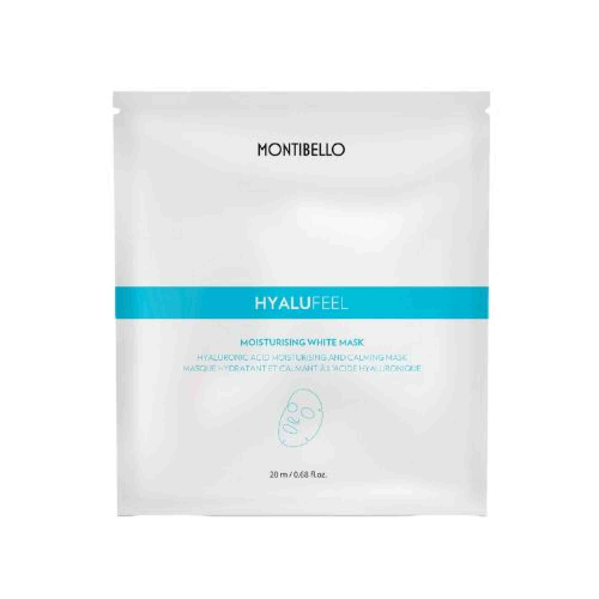 Moisturising white mask | Mascarilla ultrahidratante 1x20ml - Hyalu Feel - Montibello ®