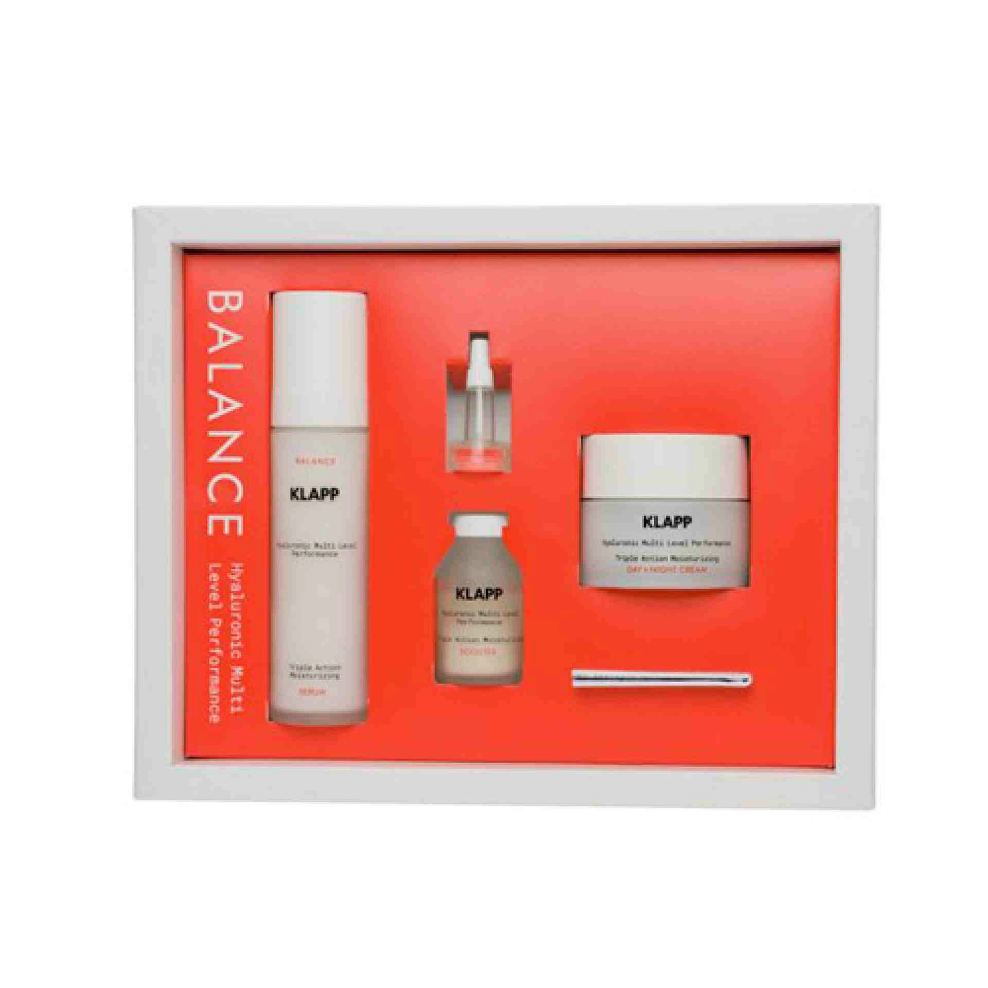 Power Trio Set | Pack hidratante Sérum + Potenciador + Crema día y noche - Balance Hyaluronic Multi Level Performance - Klapp ®