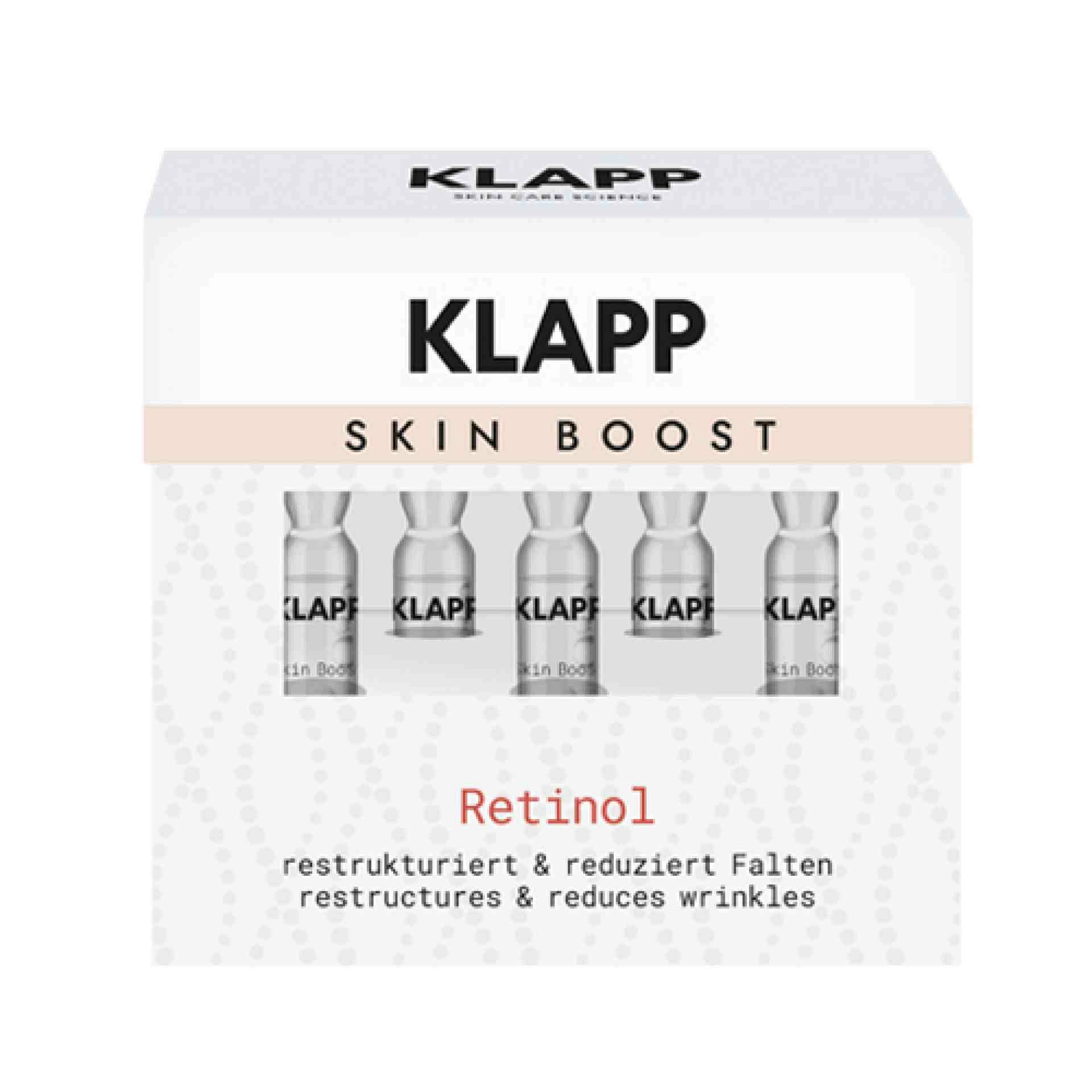 Retinol | Ampollas con retinol 5x2ml - Skin Boost - Klapp ®