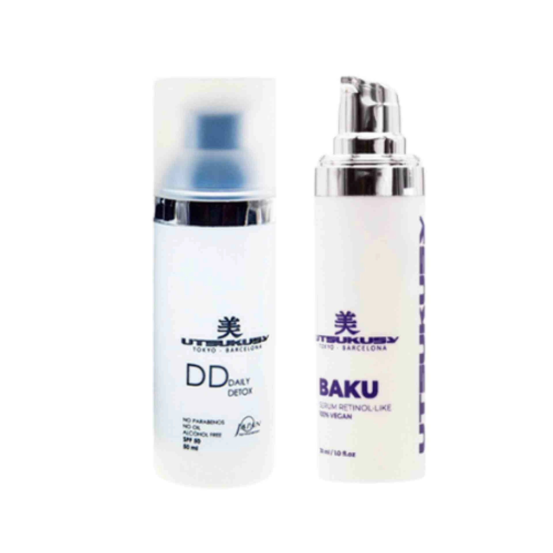 Set Retinol - Like | Serum Baku 30ml + Crema Color 50ml SPF50 - Utsukusy ®