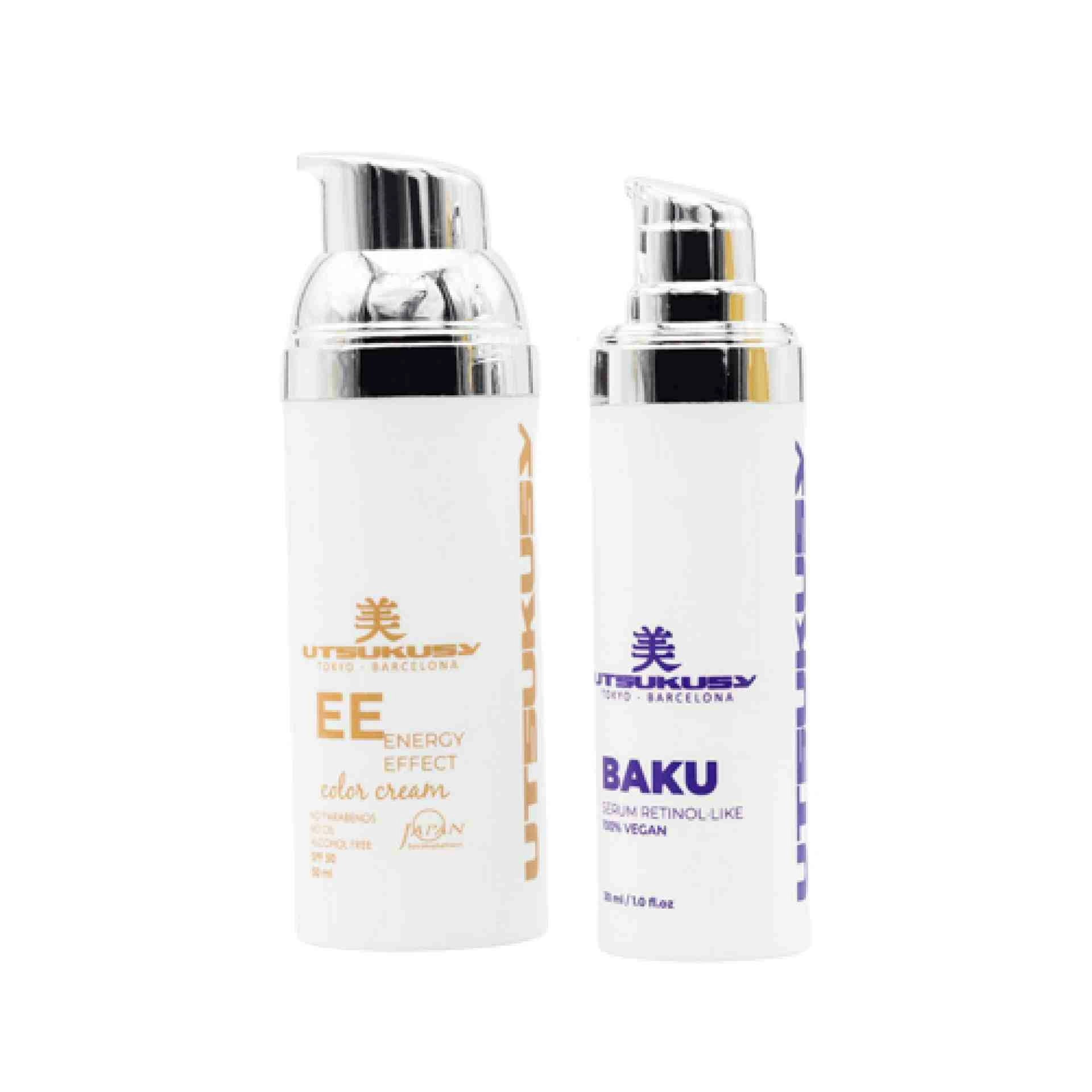 Set Retinol - Like | Serum Baku 30ml + Crema Color 50ml SPF50 - Utsukusy ®